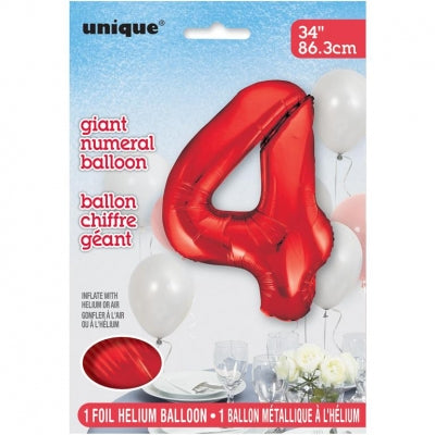 Foil number balloon 34"