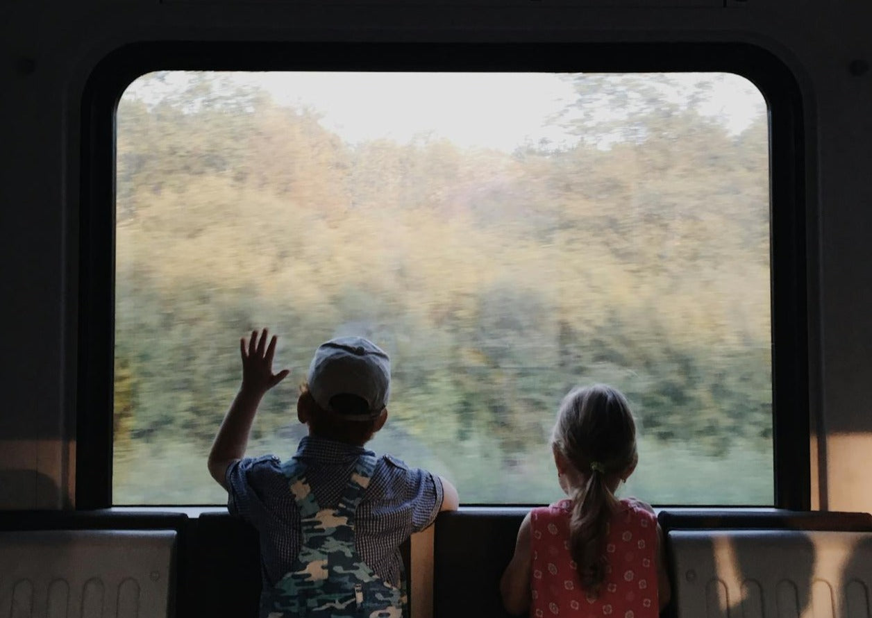 Kids on a train